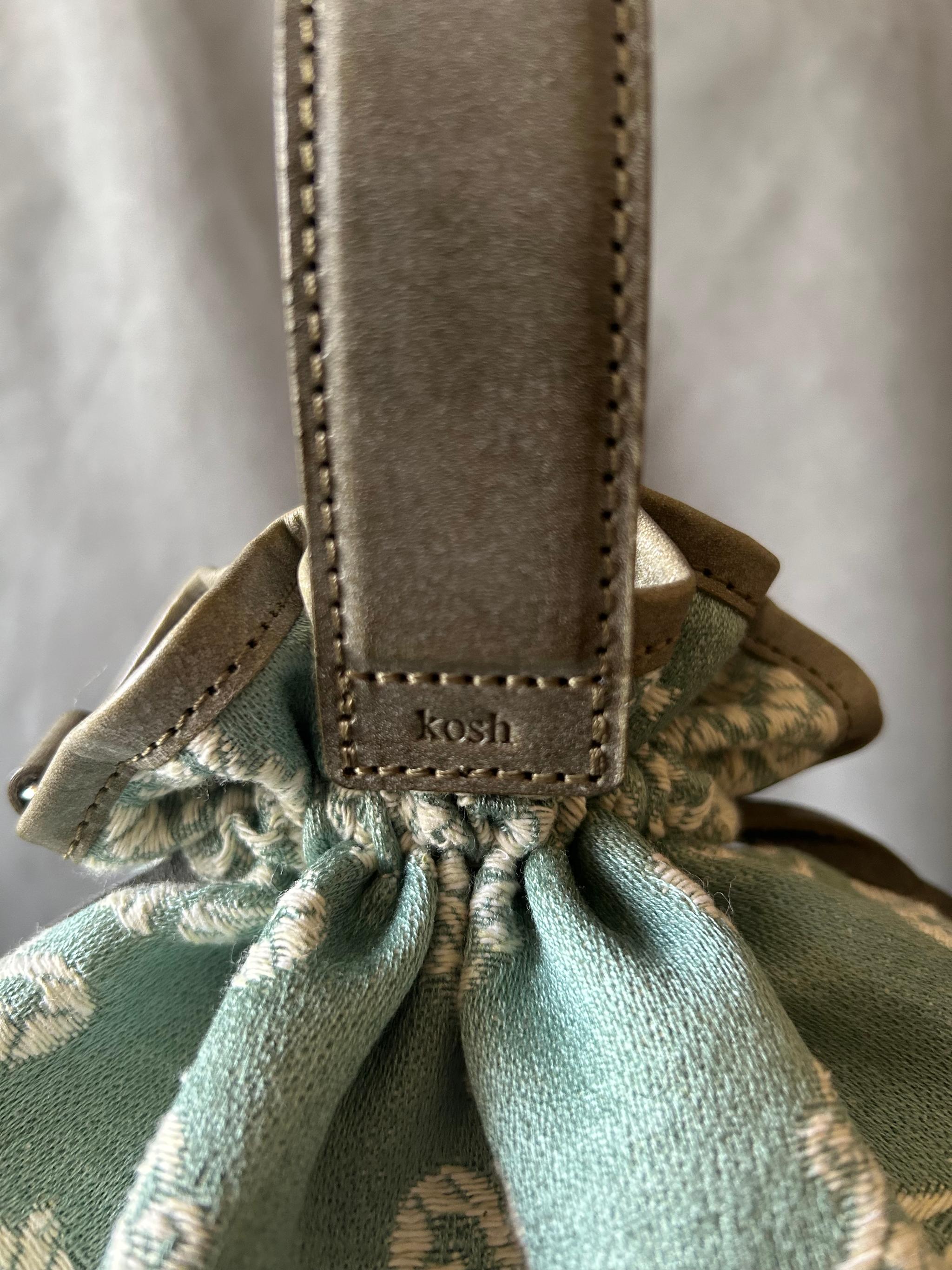 kinchaku bag (刺繍生地×ロロマレザー) | 6枚目